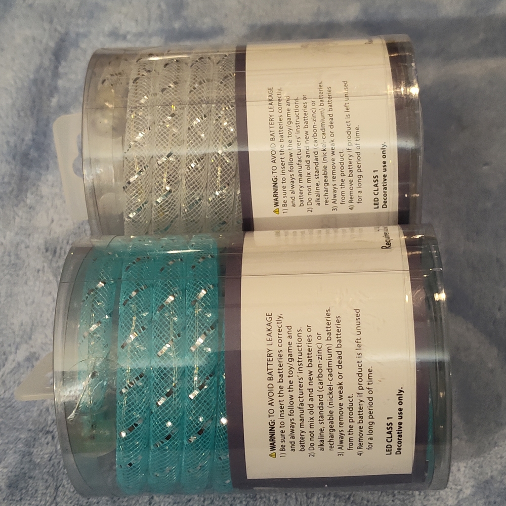 Room Essentials LED Mesh Rope Lights - Silver and White - Picture 3 of 7